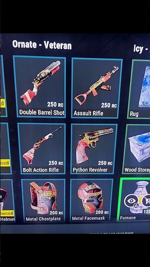 New Gen rust console skin store 12/11/25 #rust #rustconsole #itemshop #new #update #foryou #ps5 #fyp