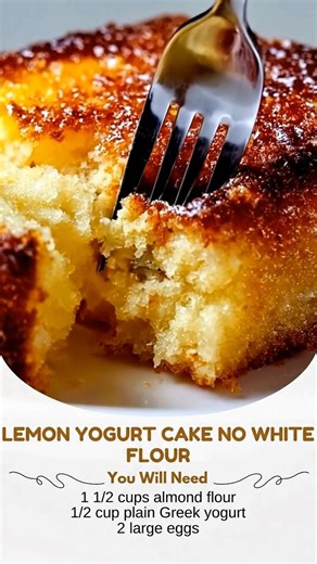 Lemon Yogurt Cake No White Flour Ingredients: - 1 1/2 cups almond flour - 1/2 cup plain Greek yogurt - 2 large eggs - 1/3 cup honey or maple syrup - Zest of 1 lemon - Juice of 1 lemon (about 2 tablespoons) - 1 teaspoon vanilla extract - 1 teaspoon baking powder - 1/4 teaspoon salt Directions: 1. Preheat the oven to 350°F (175°C). Grease a 9-inch round cake pan with cooking spray or butter. 2. In a mixing bowl, combine the almond flour, baking powder, and salt. Stir until well mixed. 3. In anothe