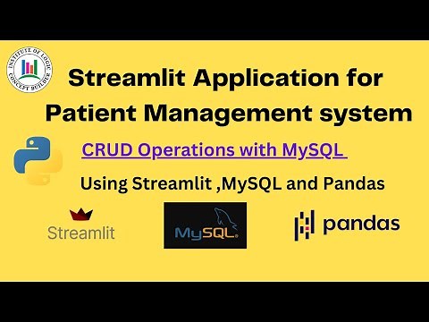 Streamlit Application | Streamlit MySQL Database | Python MySQL Database Management System