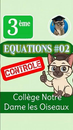 🔥 Résoudre des ÉQUATIONS 02 (3ème) — Méthode simple + exemple corrigé ✏️📘#maths #equations #brevet