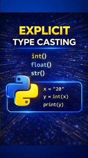 Explicit Type Casting in Python | int(), float(), str() Explained