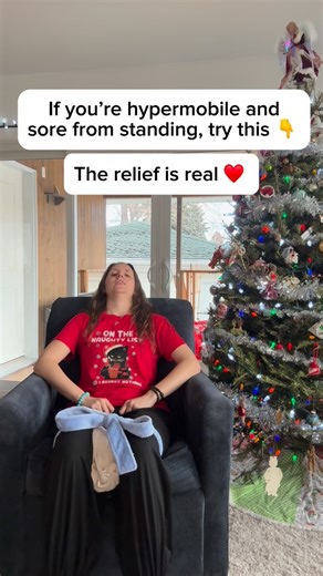 Dr. Alexa Elniski✨️ on Instagram: "Ever tried tying your legs together for support? I’m generally not a fan of support braces since they can lead to further instability with overuse…but this trick felt really good after standing and cooking for hours! It’s all about moderation and finding stability, sometimes your body needs a break. For more hypermobility support + tips comment “bendy” and I’ll send you my free hypermobility checklist + guide! Merry Christmas ✨ 🎄 #hypermobilityawareness #hyper