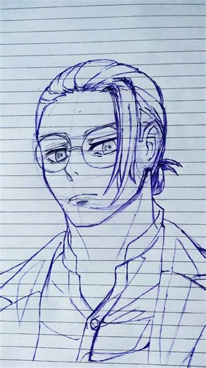 A hunter drawing pen sketch part:1 #shorts #animedrawing