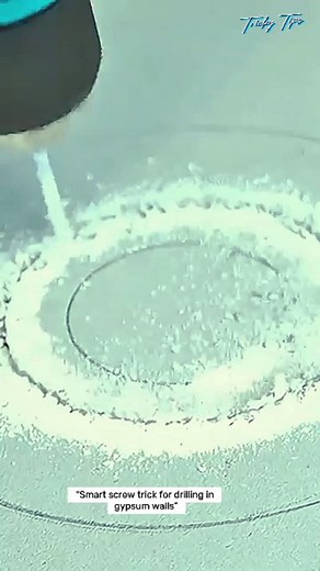 “Drill clean holes in gypsum easily using the right screw trick! ⚙️✨ Follow for more genius DIY hacks & share with your crew! 💡 . . #DIYTools #SmartDIY #WorkshopHacks #LifeHackTools #CraftsmanIdeas #ToolTips #HandymanHacks #TrendingDIY #WallHack #DrillingTips” | Tricky Tips
