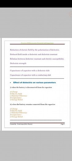 Overview Of Electrostatic Potential & Capacitance|Class 12 |Physics|CBSE Board Exam|NCERT