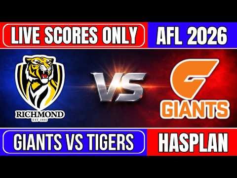🔴 GWS Giants vs Richmond Tigers | AFL 2026 | Australian Football League | Live Score Only