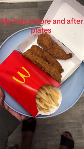We love McDonald’s #mcdonalds #braykayeats #dinner #food | my kids before and after plates