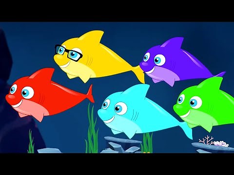 Five Little Sharks | The Shark Song | Nursery Rhymes and Baby Songs | Preschool Songs For Kids