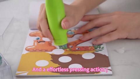 TANIN Sticker Stamper Kids Toy with 600 Stickers and 24-Page Activity Pad for Toddlers, Boys & Girls Ages 3+ Arts and Crafts Creative Stamp Toys, Fun Educational Stickers Play Set - Pink