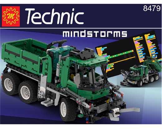 LEGO MOC-198758 Studless 8479 A - Claw dump truck (Technic 2024)