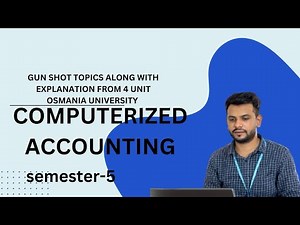 Computerized Accounting ||Most important questions from 5 unit for examination 2024 || SEMESTER-5