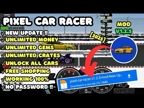 Pixel Car Racer MOD APK 2025 | v1.2.5 Unlimited Money & All Cars Unlocked (New Update)