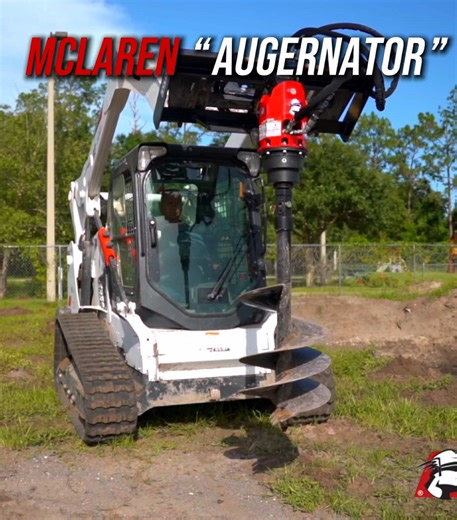 The McLaren Skid Steer Hydraulic Auger - The Augenator - is a reliable, affordable and low maintenance attachment for construction and forestry jobs. Fits most Skid Steers or Mini Excavators models. Give us a call 855-525-7951 to order yours and make every dig faster, cleaner, and more efficient. #auger #skidsteer #skidsteerattachments #hydraulicauger #construction