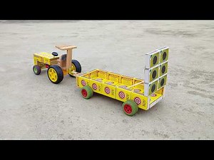 I Build DIY Matchbox Tractor Trolley DJ at Home 🚜🔊 | Homemade Electric Motor Fully Working