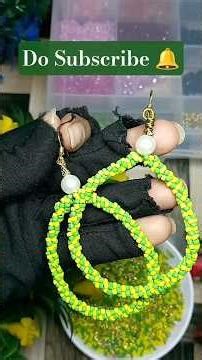 DIY Beaded Wire Earrings #shorts #viral #handmade #foryou @HAFBeadBloomSkills