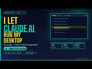 Claude AI Desktop Automation: Co-work Full Tutorial for Beginners to Advanced