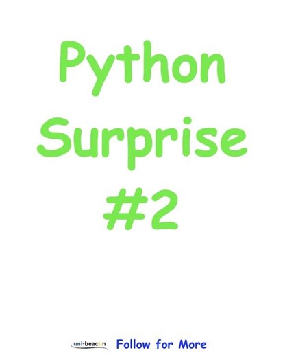 Python surprise #2