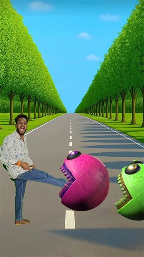 wait me jump on new colour monster Pac-Man vs Big monster Pac-Man#youtubeshorts#shorts