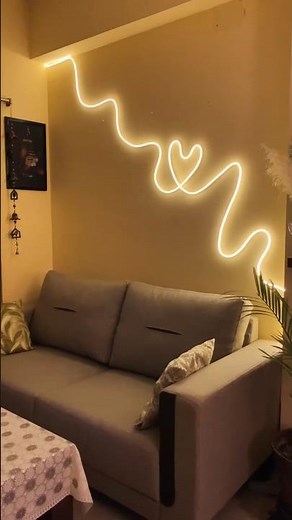 Aesthetic Room Decor with LED Strip Light | LED light | home decor | MEESHO home decor #youtubeshort
