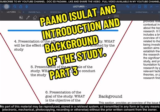 Tips on Writing Introduction and Background of the Study
