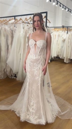 ✨ Which lace wedding dress would you choose? 1 or 2? ✨ Lace never goes out of style
