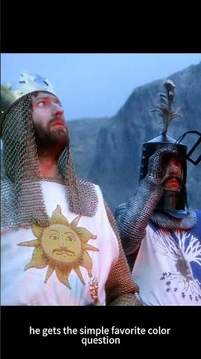 Monty Python and the Holy Grail (movie) | Arthur Beats the Bridgekeeper With One Question