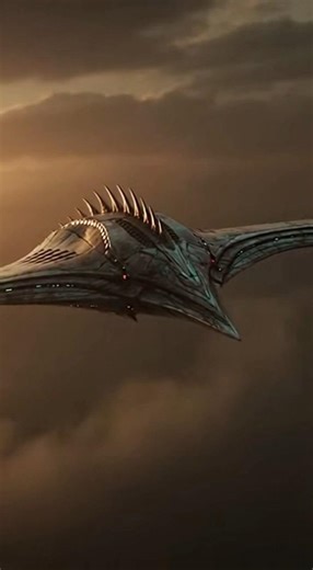 Massive alien-inspired combat aircraft