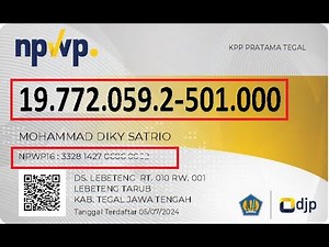 cara mendaftar NPWP 16 Digit/ NPWP berbasis NIK KTP Terbaru 2024