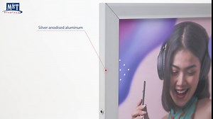 M&T Displays Sign Holder Stand, Black 22x28 Inch Poster Frame Double Sided Slide-In Aluminum Easy Loading Floor Standing Pedestal Advertisement Post Commercial Menu Holder Round Heavyweight Base