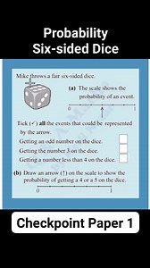 What is the formula of probability? Cambridge Lower Secondary Checkpoint Mathematics Paper 1 Follow for more videos: https://www.facebook.com/QandAMaths Tiktok.com/@qanda_maths?lang=en https://www.youtube.com/@medinazar #math #maths #mathematics #qandamaths #medinazar #mathreels #mathtutor #mathtutoring #mathtutorial #mathproblems #probability #algebra #GCSE #SAT #satprep #igcse #igcsemaths #gcsemaths #secondarymaths #mathskills #mathtricks #MathFun #mathhelp #year9 #pastpapers | Learn with Ms M