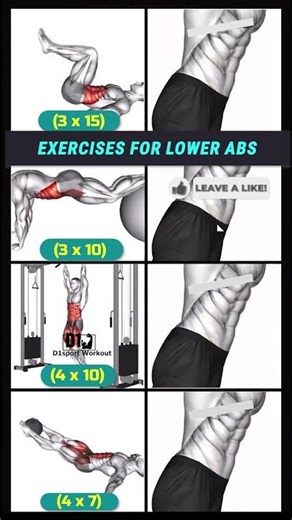 Exercises for Lower Abs | 4 Killer Moves for a Flat Stomach 🔥 #flatabs