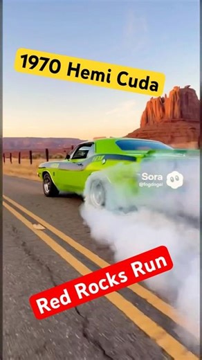 1970 Hemi Cuda Rad Desert Run! #fast #car #racing #cartok #musclecar #fyp