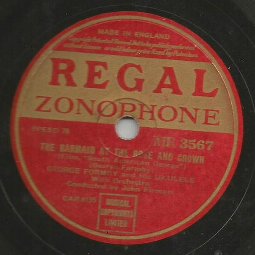 George Formby - The Barmaid At The Rose And Crown / I'd Do It With A Smile