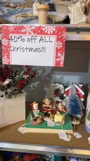 Our Christmas booth at 40% off everything! Come stock up for next year on your favorite Christmas pieces! Open every Thursday - Saturday 10-5pm Located off of I 85 exit 16 on US 80 just past the Eagle 🦅 on the right! The physical address is 100 Knollwood Blvd Montgomery AL 36117 Phone number is: 334-649-1001 | Junktiques