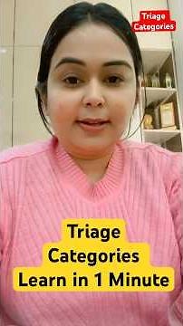 Triage Categories || #triagecategories#triagesystem#emergencytriage#starttriage#medicaltriage