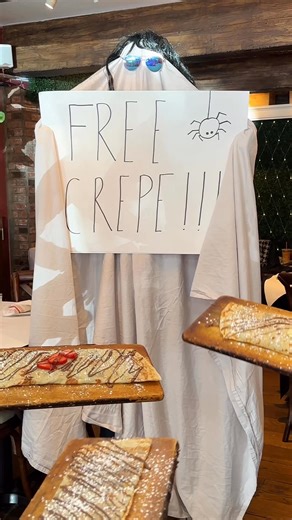 Come in Costume, Get a Free Crepe! 🍫 Celebrate Halloweekend with us — dine-in and enjoy something sweet. Dine-in only. Purchase required. | Romanacci