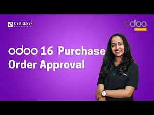 Odoo 16 Purchase Order Approval | Odoo 16 Functional Videos