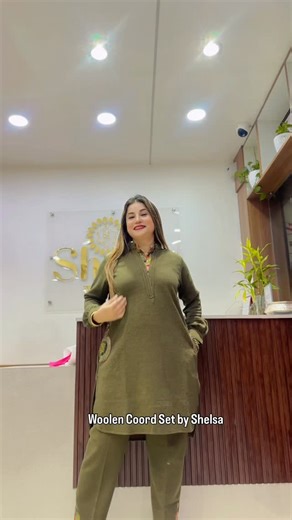 SHELSA : saree . kurta . tops on Instagram: "Woolen Coord Set by Shelsa Sizes - 38, 40, 42, 44"