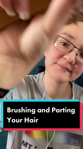 Brushing and Parting Your Hair ASMR 💛 #asmr #asmrtiktoks #asmrcommunity #asmr_tingles #hairbrushing #personalattention