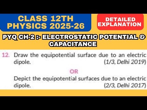 Draw the equipotential surface due to an electric dipole. #physicspyq