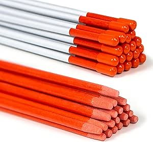 20 Pack 48" Reflective Driveway Markers, High Visibility Safety Markers, Orange, UV-Resistant Coating, Non-Alkali Fiberglass, Reflectors for Driveway Entrance