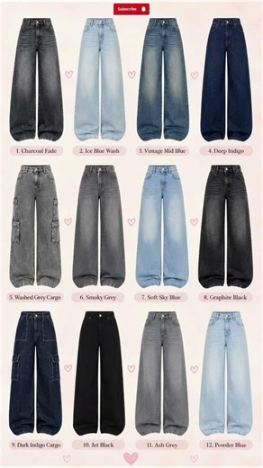12 Trendy Jeans Shades for Every Outfit | Denim Color & Cargo Style Guide ✨ #shorts #ytshorts