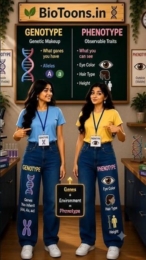 Genotype vs Phenotype 🧬👀 | The Difference You MUST Know! | Biology #Shorts