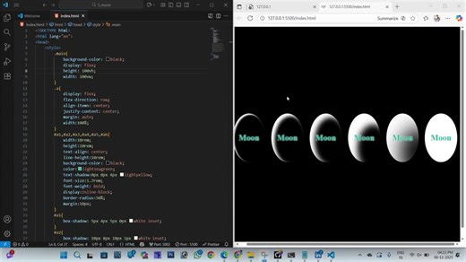 Recreated Moon Phases with HTML & CSS Box-Shadow | M.V.T Ganesh posted on the topic | LinkedIn