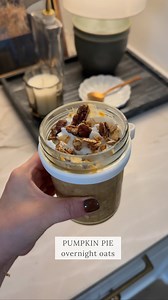 love an easy breakfast and these pumpkin pie overnight oats are SO good! I love that I can prep them ahead of time so I have a grab and go breakfast option for the week. They taste like fall in a cup 🍂🤍 Comment “pumpkin” for a list of my kitchen favorites and these handy overnight oat jars to be sent your way! PUMPKIN PIE OVERNIGHT OATS: 1/2 cup rolled oats 2 tsp chia seeds 1/2 tsp pumpkin pie spice 1/2 cup vanilla greek yogurt 1/2 cup almond milk 1/2 cup pumpkin 1/2 tsp vanilla extract 1-2 tb
