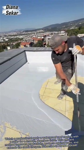 Professional Roof Waterproofing Coating | Fast Roller Application for Maximum Protection