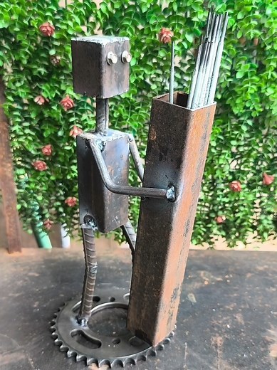 Creative Welder Crafts Artistic Tools
