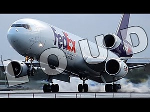 {TrueSound}™ FedEx MD-11 POWERFUL Landing and Close-Up Taxi at Ft. Lauderdale 6/24/16