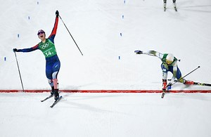 Watch: Jessie Diggins’ amazing come-from-behind Olympic finish for gold