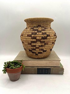 Native American Style Coil Basket / Decorative Basket / Tribal Pattern Basket / Eclectic Boho Decor / Southwestern Style Decor - Etsy